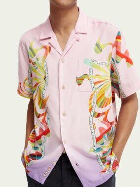 *NEW Scotch & Soda Born To Love Button Up Shirt Size Large